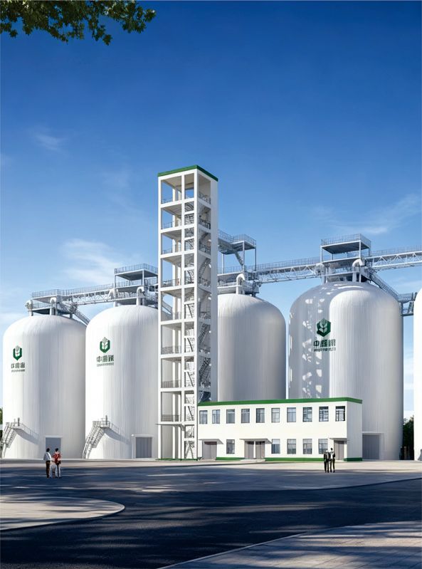 Gas film grain silo